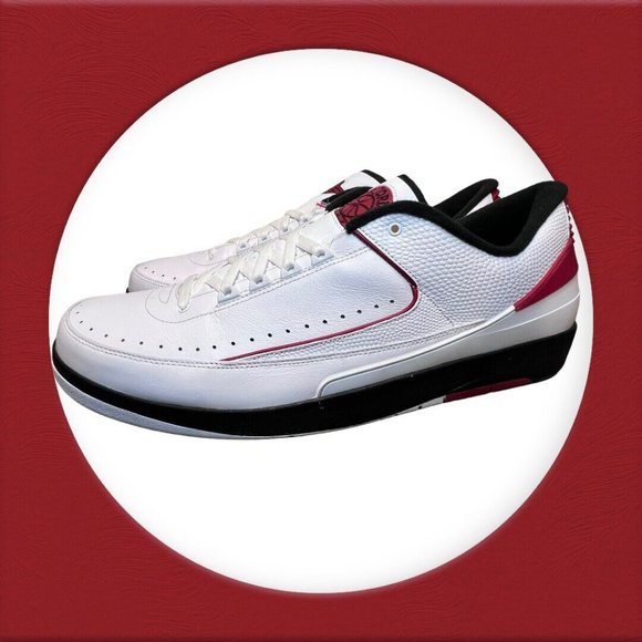 New Nike Air Jordan 2 Retro Low Chicago 2016 Sz 18 Red White Black OG 832819-101 - Picture 5 of 15